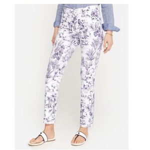 J. McLaughlin Womens Toile Print White Jeans